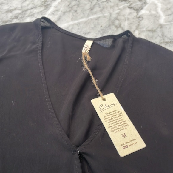 NWT - Elan black v- neck romper - Picture 7 of 10